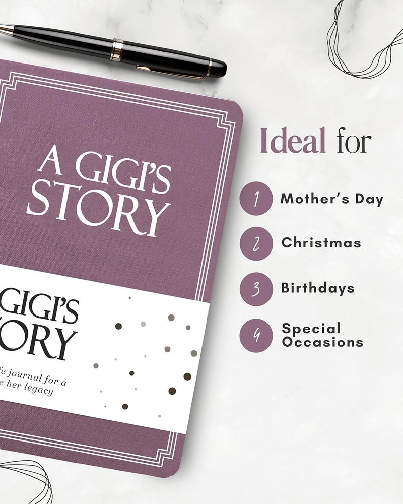 Coco & Lan Gigi's Life Story Journal (Hardcover): A Meaningful Keepsake for Gigi to Share Her Journey & Memories, Book Includes 250+ Prompt Questions, Sentimental Gift for Mother's Day, Birthday, Christmas - Image 5